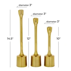 Candle Holders-Kirkland's Home Taper Candle Holders, Set Of 3 Gold