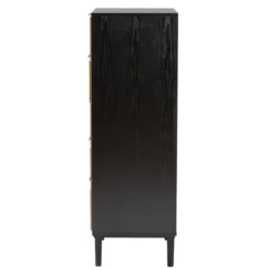Dressers & Chests-Kirkland's Home Tara Two-Tone Espresso Rattan Chest