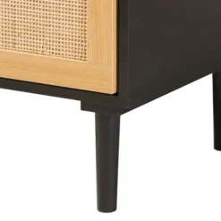 Dressers & Chests-Kirkland's Home Tara Two-Tone Espresso Rattan Chest