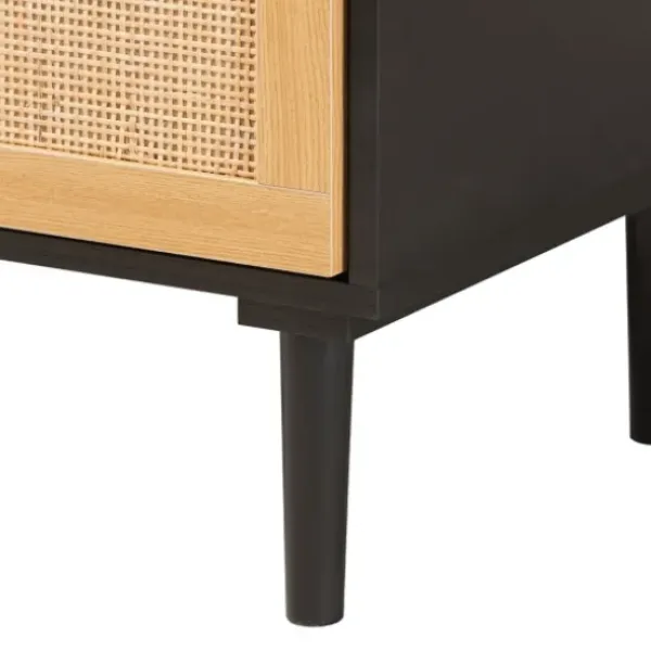 Dressers & Chests-Kirkland's Home Tara Two-Tone Espresso Rattan Chest