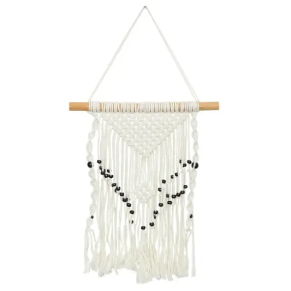 Wall Plaques-Kirkland's Home Tasseled Macrame Wall Hangings, Set Of 3 White