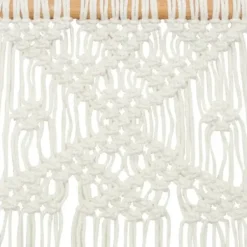 Wall Plaques-Kirkland's Home Tasseled Macrame Wall Hangings, Set Of 3 White