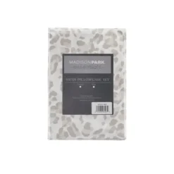 Bed Sheets-Kirkland's Home Taupe Leopard Satin King 2-Pc. Pillow Case Set White/Tan