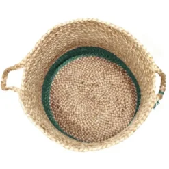 Baskets & Boxes-Kirkland's Home Taupe Paw Trellis Round Basket, 15 In. Tan