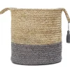 Baskets & Boxes-Kirkland's Home Taupe Paw Trellis Round Basket, 12 In. Tan