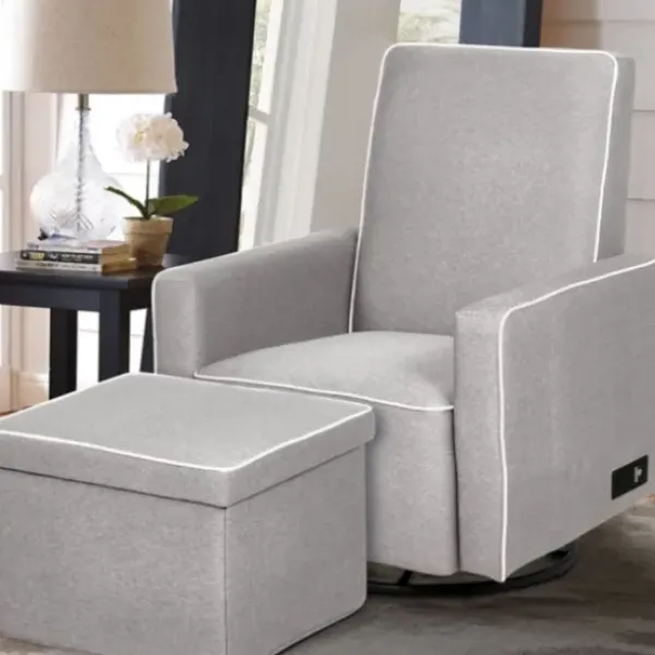 Accent Chairs-Kirkland's Home Taupe Usb Recliner And Ottoman 2-Pc. Set Tan
