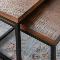 Coffee Tables-Kirkland's Home Tawny Nesting 3-Pc. Coffee And Accent Table Set Brown