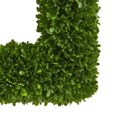 Wreaths-Kirkland's Home Tea Leaf Square Wreath Green