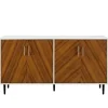 Tv Stands & Media Consoles-Kirkland's Home Teak And White Chevron Door Tv Stand Brown