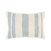 Pillows-Kirkland's Home Teal And Natural Tufted Stripes Lumbar Pillow Blue/Tan