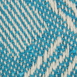 Blankets & Throws-Kirkland's Home Teal Basket Weave Throw Blue