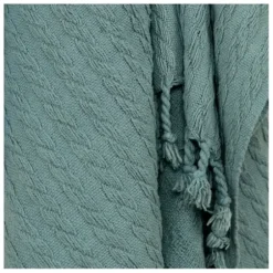 Blankets & Throws-Kirkland's Home Teal Cable Knit Tassel Throw Blue