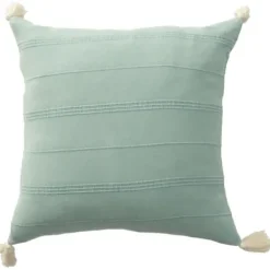 Pillows-Kirkland's Home Teal Dobby Loomed Pillow Blue
