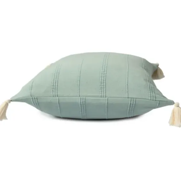 Pillows-Kirkland's Home Teal Dobby Loomed Pillow Blue
