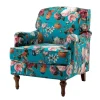 Accent Chairs-Kirkland's Home Teal Floral Classic Accent Chair Blue/Multi