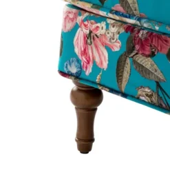 Accent Chairs-Kirkland's Home Teal Floral Classic Accent Chair Blue/Multi