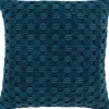 Pillows-Kirkland's Home Teal Looped Cotton Throw Pillow Blue