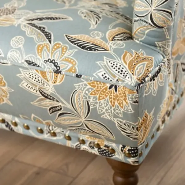 Accent Chairs-Kirkland's Home Teal Rebecca Tufted Accent Chair Blue