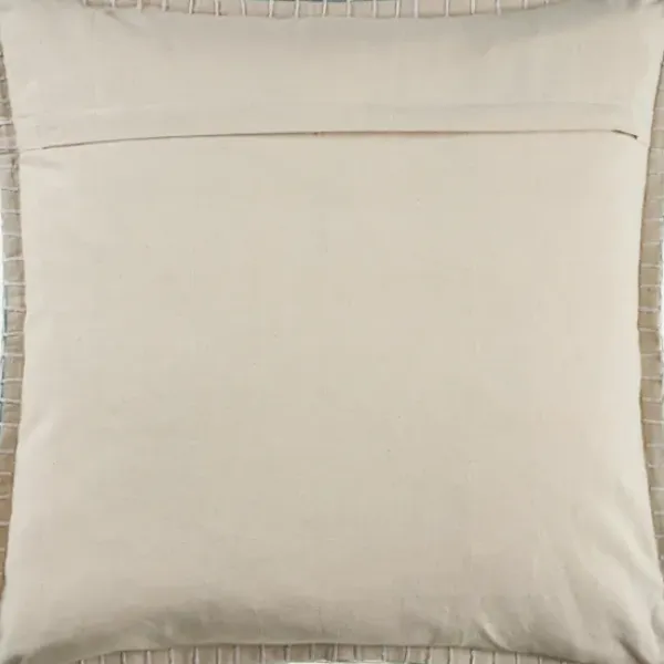 Pillows-Kirkland's Home Teal With Embroidered Edge Pillow, 24 In. Blue