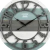 Clocks-Kirkland's Home Teal Wood Plank Wall Clock Blue