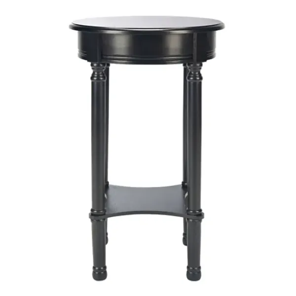 Accent & End Tables-Kirkland's Home Tegan Round Accent Table Black
