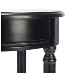 Accent & End Tables-Kirkland's Home Tegan Round Accent Table Black