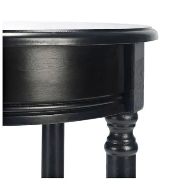Accent & End Tables-Kirkland's Home Tegan Round Accent Table Black