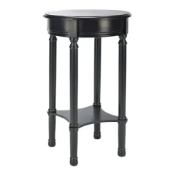 Accent & End Tables-Kirkland's Home Tegan Round Accent Table Black