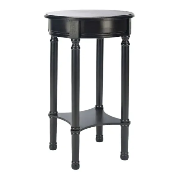 Accent & End Tables-Kirkland's Home Tegan Round Accent Table Black