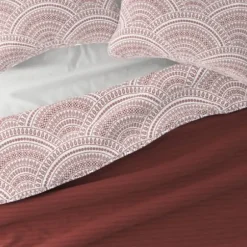 Quilts-Kirkland's Home Terra Scalloped Reversible 3-Pc. King Quilt Set Red/White