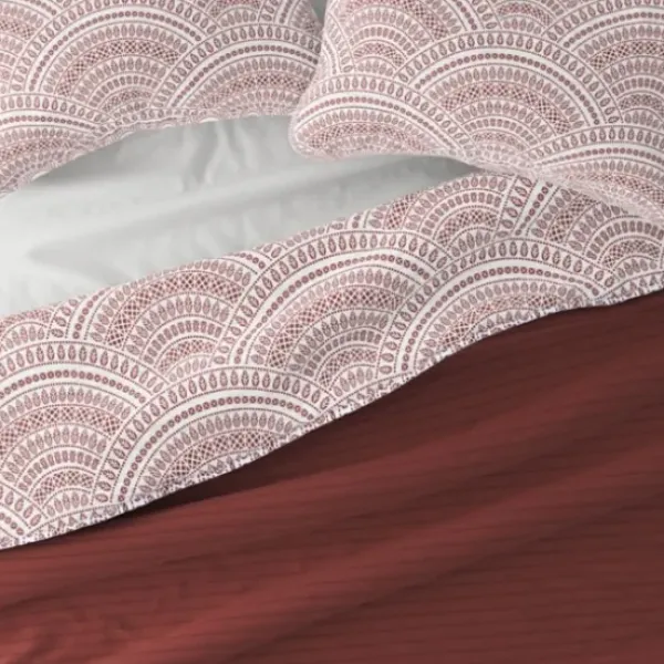 Quilts-Kirkland's Home Terra Scalloped Reversible 3-Pc. King Quilt Set Red/White