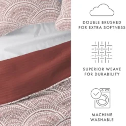 Quilts-Kirkland's Home Terra Scalloped Reversible 3-Pc. King Quilt Set Red/White