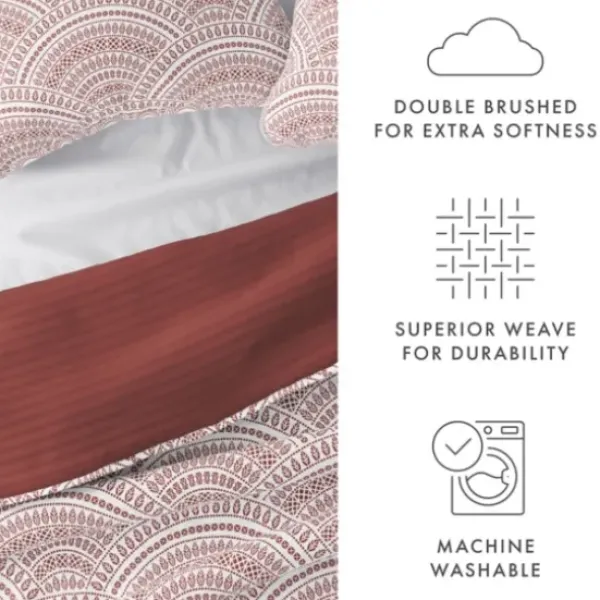 Quilts-Kirkland's Home Terra Scalloped Reversible 3-Pc. King Quilt Set Red/White