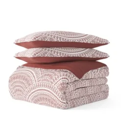 Quilts-Kirkland's Home Terra Scalloped Reversible 3-Pc. Queen Quilt Set Red/White