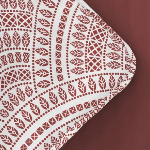 Quilts-Kirkland's Home Terra Scalloped Reversible 3-Pc. Queen Quilt Set Red/White