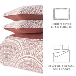 Quilts-Kirkland's Home Terra Scalloped Reversible 2-Pc. Twin Quilt Set Red/White