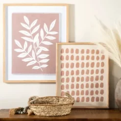 Framed Art-Kirkland's Home Terracotta Spring Foliage Framed Art Print Tan
