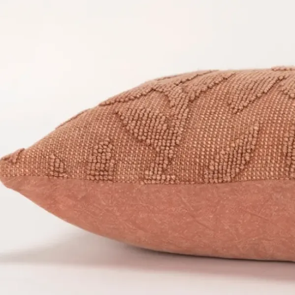 Pillows-Kirkland's Home Terracotta Stonewash Botanical Pillow Pink