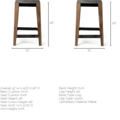 Bar Stools & Counter Height Stools-Kirkland's Home Terry Black Metal And Brown Wood Counter Stool Black/Brown