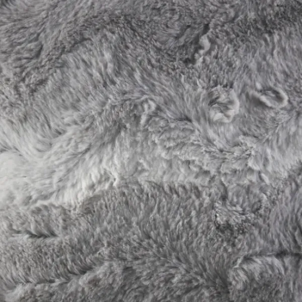 Pillows-Kirkland's Home Textured Faux Fur Pillow Gray