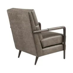 Accent Chairs-Kirkland's Home Textured Faux Leather Accent Chair Brown
