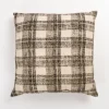 Pillows-Kirkland's Home Textured Gray And White Plaid Pillow Gray/White