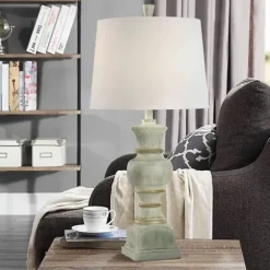 Table Lamps-Kirkland's Home Textured Spindle Table Lamp White