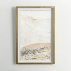 Framed Art-Kirkland's Home The Golden Abstract I Framed Art Print White/Tan/Gray/Gold