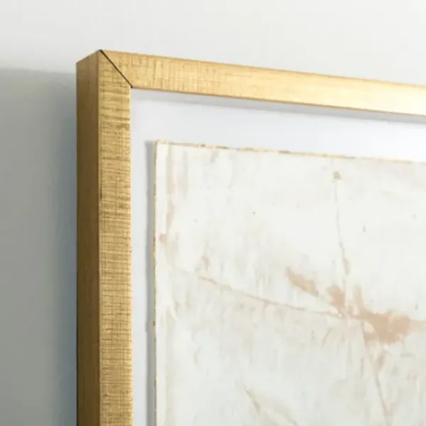 Framed Art-Kirkland's Home The Golden Abstract I Framed Art Print White/Tan/Gray/Gold