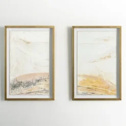 Framed Art-Kirkland's Home The Golden Abstract I Framed Art Print White/Tan/Gray/Gold