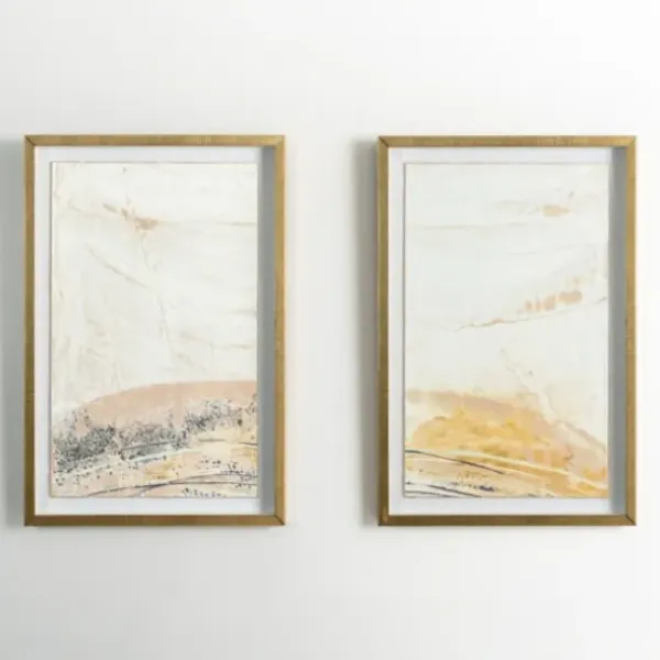 Framed Art-Kirkland's Home The Golden Abstract I Framed Art Print White/Tan/Gray/Gold