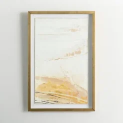 Framed Art-Kirkland's Home The Golden Abstract Ii Framed Art Print White/Tan/Gold