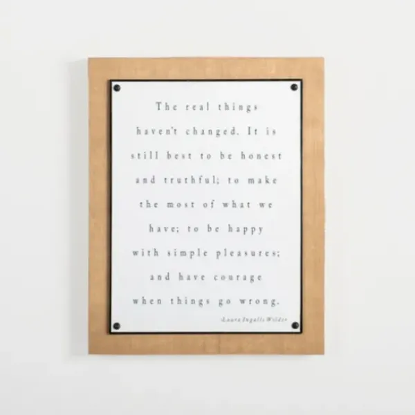 Wall Quotes & Signs-Kirkland's Home The Real Things Wall Plaque White/Black/Tan