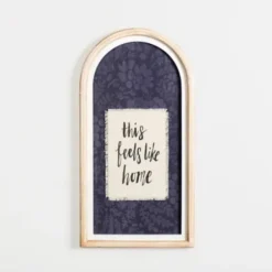 Wall Quotes & Signs-Kirkland's Home This Feels Like Home Arched Wall Plaque Blue/White